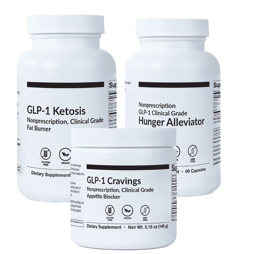 Oak & Sage GLP-1 weight loss toolkit — Ketosis Fat Burner, Hunger Alleviator, and Cravings Appetite Blocker