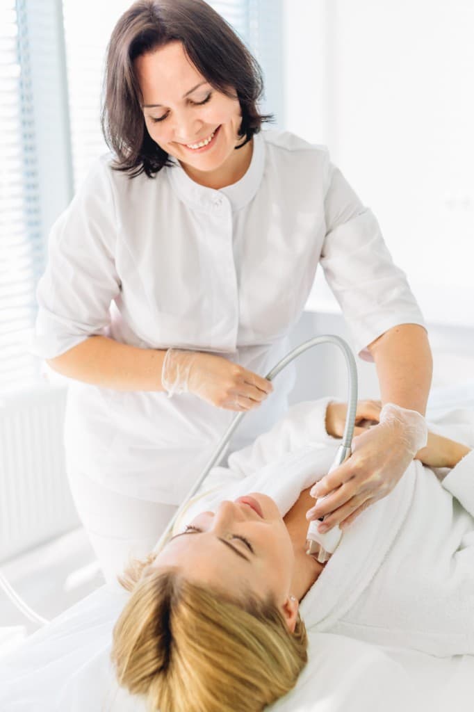 Skin tightening treatment session at Oak & Sage Wellness Center